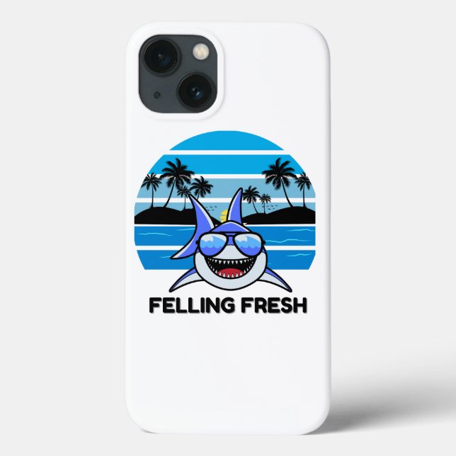 Cool Retro Shark with Sunglasses (Baksida)