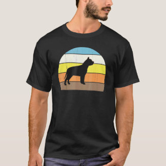 Cool Retro Sunset Pit Bulls Great Pitbull Owner T Shirt