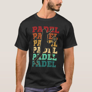 Cool Retro Text Silhuett Padel T Shirt