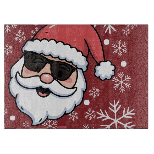 Cool Retro Tomte Julserveringsfat (Framsidan)
