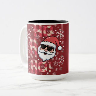 Cool Retro Tomte Julserveringsfat Två-Tonad Mugg