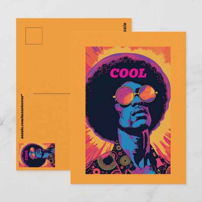 Cool/Retro vykort (Fram/baksida)