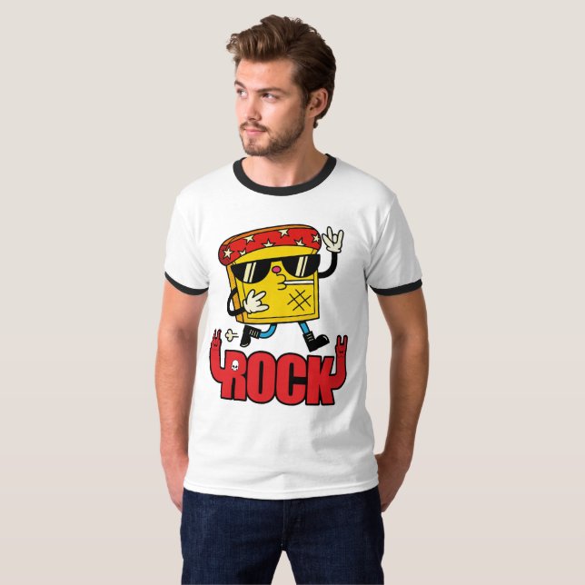 Cool Rock And Roll-musik  T Shirt (Hel framsida)