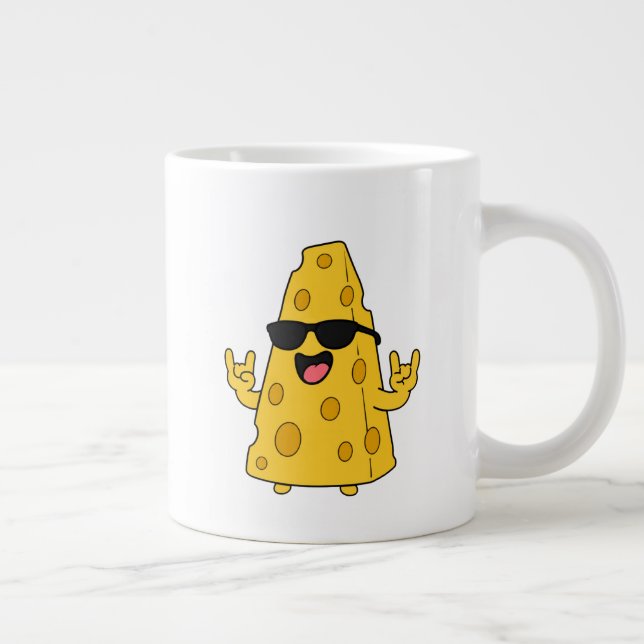 Cool Rock On Ostkaraktär Med Solglasögon Jumbo Mugg (Höger)