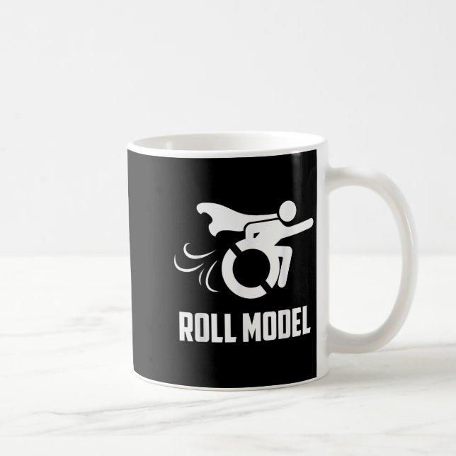 Cool Roll Model _ Funny Handicapped Person Wheelch Kaffemugg (Höger)