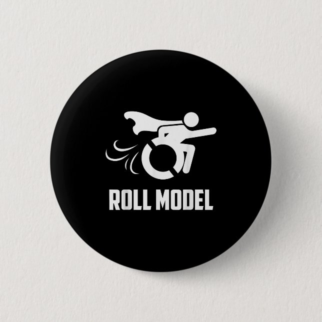 Cool Roll Model _ Funny Handicapped Person Wheelch Knapp (Framsida)