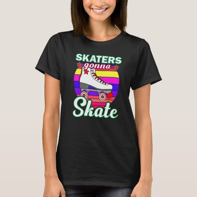 Cool Roller Skating For Men Women Roller Derby Dis T Shirt (Framsida)