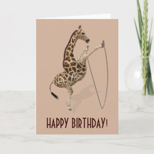 Cool Rope Jumping Giraffe Kort
