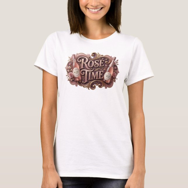 Cool Rosa ROS TIME Grafik T-shirt (Framsida)
