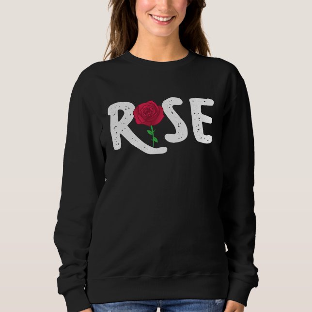 Cool Rose Simple Line Rose T Shirt (Framsida)
