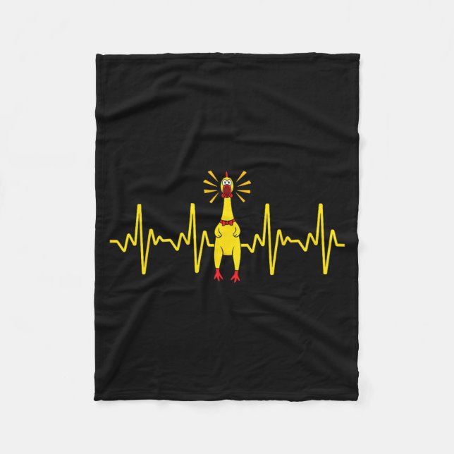 Cool Rubber Chicken Design For Men Women Kids Rubb Fleecefilt (Framsidan)