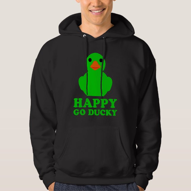 Cool Rubber Duck Lover Lucky Ducky Quack Cute Anim Hoodie (Framsida)
