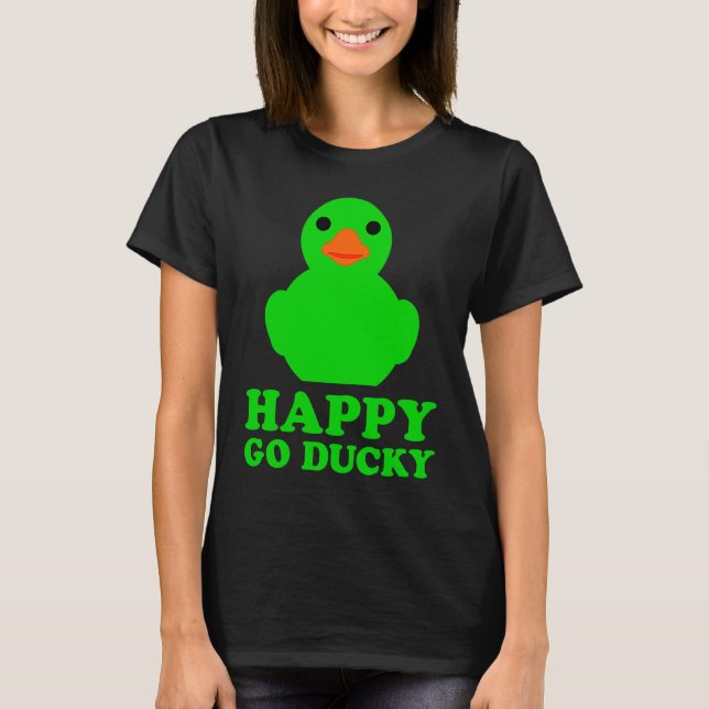 Cool Rubber Duck Lover Lucky Ducky Quack Cute Anim T Shirt (Framsida)