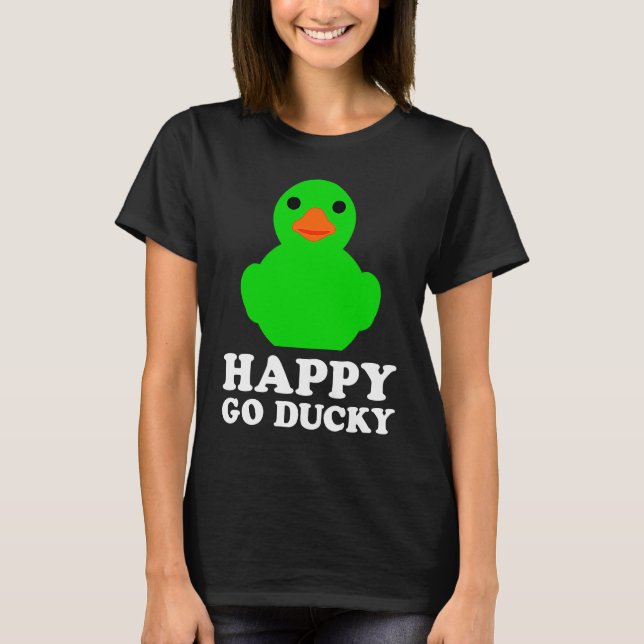 Cool Rubber Duck Lover Lucky Ducky Quack Cute Anim T Shirt (Framsida)