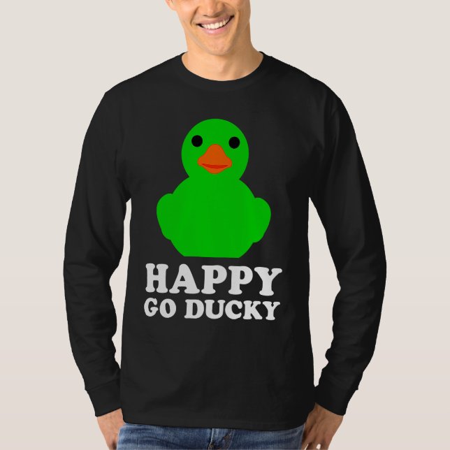Cool Rubber Duck Lover Lucky Ducky Quack Cute Anim T Shirt (Framsida)