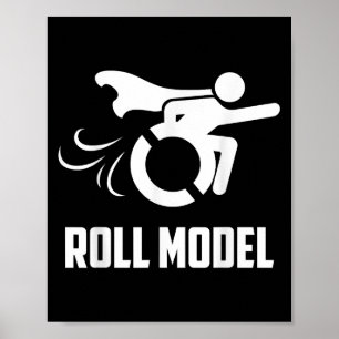 Cool Rullmodell _ Rolig Handikappad Person Rullsto Poster