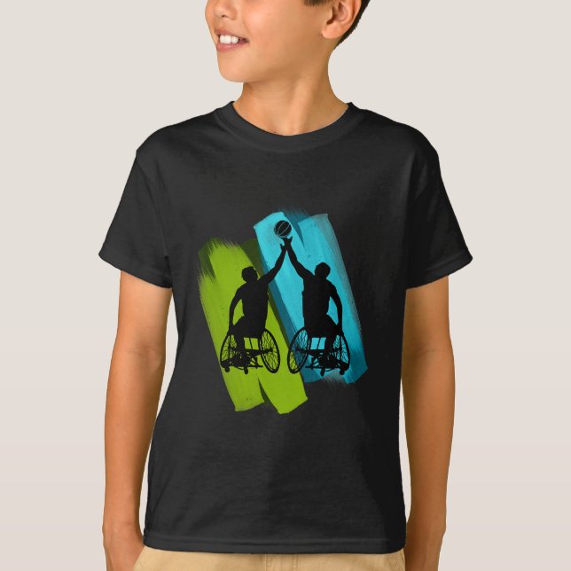 Cool rullstol Sketll spel  T Shirt (Framsida)