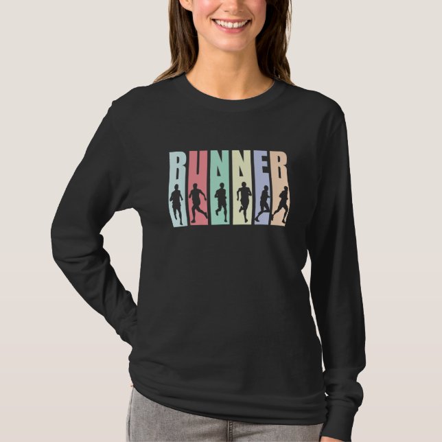 Cool Runner Triathlon Athlete Cross Country Runnin T Shirt (Framsida)