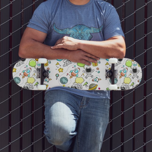 Cool rymdastronaut  mini skateboard bräda 18,5 cm (Utomhus 3)