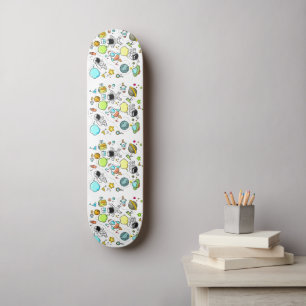 Cool rymdastronaut mini skateboard bräda 18,5 cm