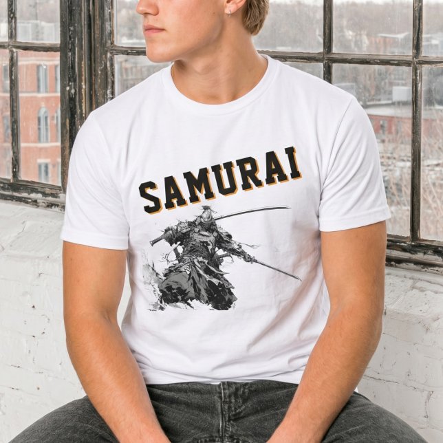 Cool Samurai Ink Wash Painting Japanese Warrior  T Shirt (Skapare uppladdad)