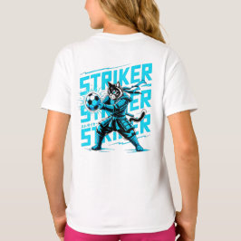 Cool Samuraj Katt Fotbolls Anfallare - Present til T Shirt