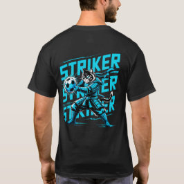 Cool Samuraj Katt Fotbolls Stürmer - Present till T Shirt