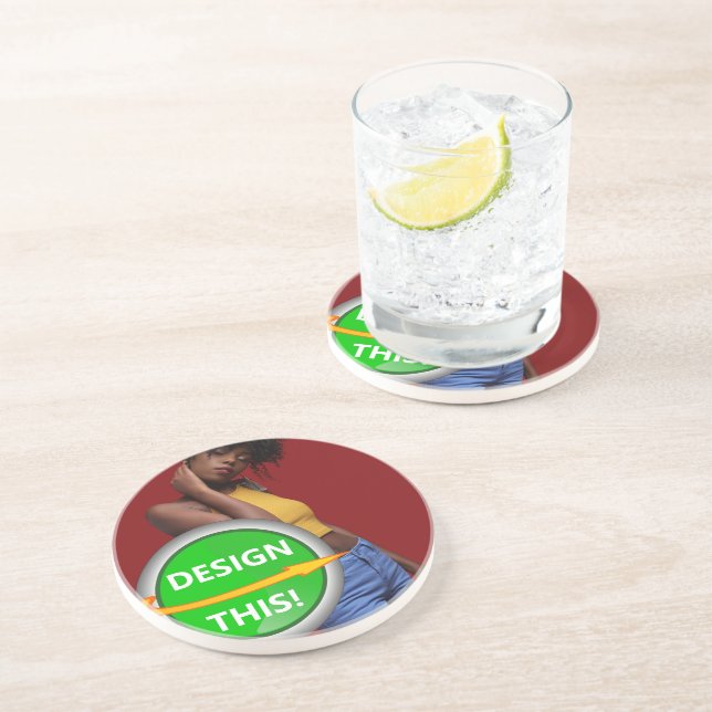 COOL! Sandstens Coasters - Rund - Anpassad Underlägg (Sidan)