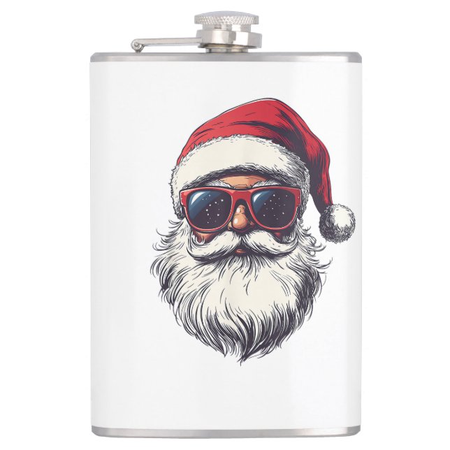 Cool Santa Claus ansikte Retro solglasögon jul M Fickplunta (Framsidan)