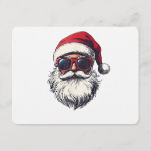 Cool Santa Claus ansikte Retro solglasögon jul M Inbjudningar