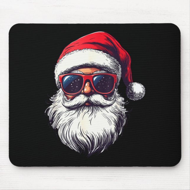 Cool Santa Claus Face Retro Sungles Christmas Men  Musmatta (Framsidan)
