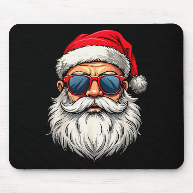 Cool Santa Claus Face Retro Sungles Christmas Men  Musmatta (Framsidan)