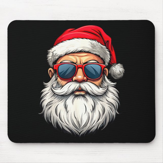 Cool Santa Claus Face Retro Sungles Christmas Men  Musmatta (Framsidan)