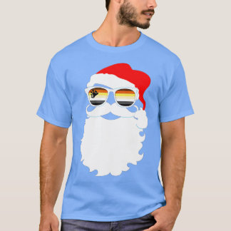 Cool Santa Claus Gay Bear Pride Flag Sunglasses  T Shirt