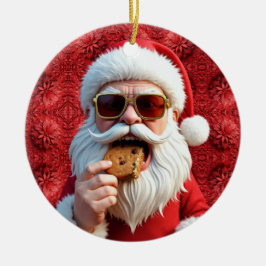 Cool Santa Claus Julgransprydnad Keramik