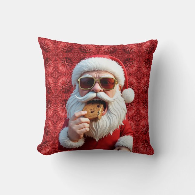 Cool Santa Claus Kudde (Framsida)