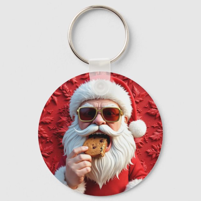 Cool Santa Claus Nyckelring (Framsida)