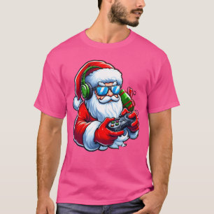 Cool Santa Gamer Kontroll Gaming Video Game Chri T Shirt
