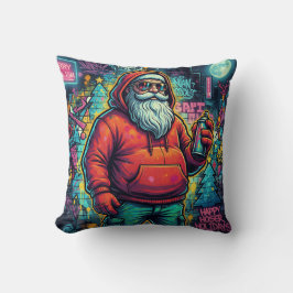 Cool Santa Graffiti – Urban Christmas Style Kudde