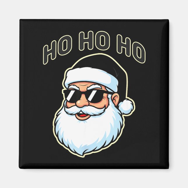 Cool Santa In Black Hat Sungles Graphic 2  Magnet (Framsidan)