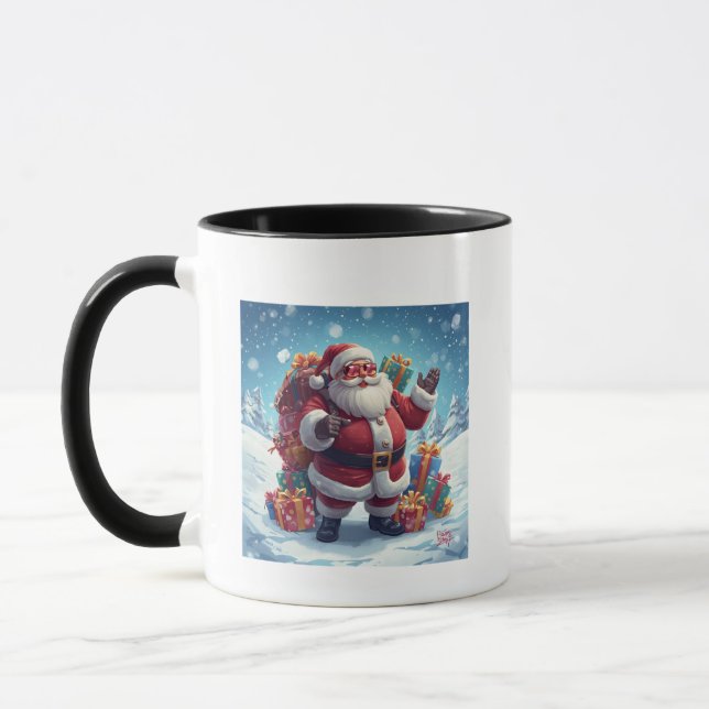 Cool Santa Mug – Festive Fun with Holiday Vibes Mugg (Vänster)