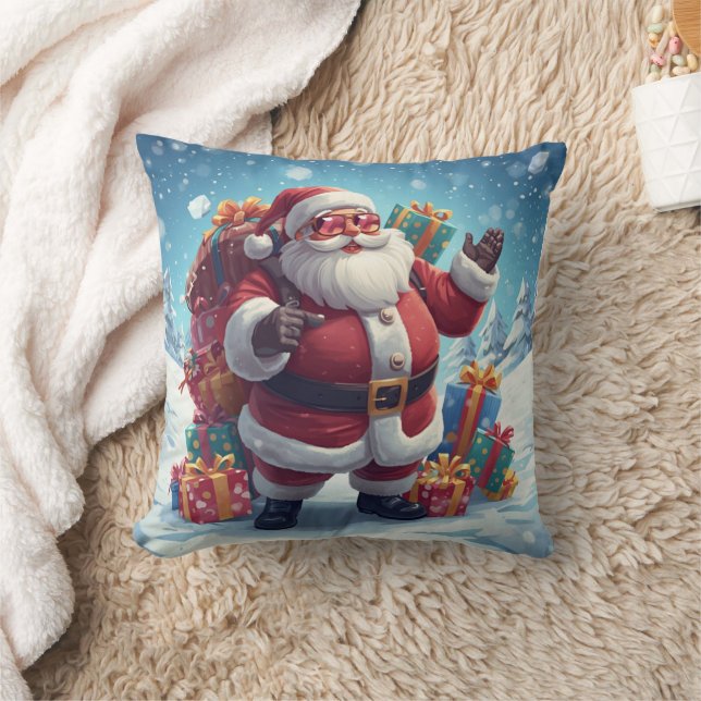 Cool Santa Pillow – Festive Charm for Cozy Spaces Kudde (Filt)