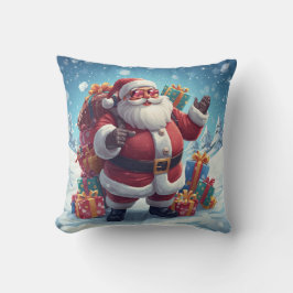 Cool Santa Pillow – Festive Charm for Cozy Spaces Kudde