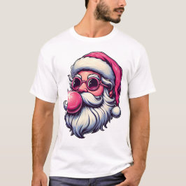Cool Santa Pink Bubble Sunglasses Funny Christmas T Shirt