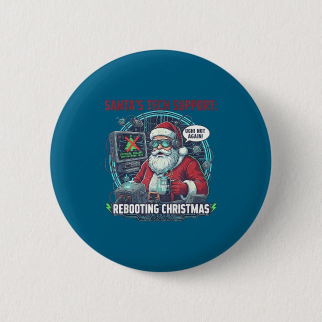 Cool Santa s Rebooting Tech Support Knapp (Framsida)