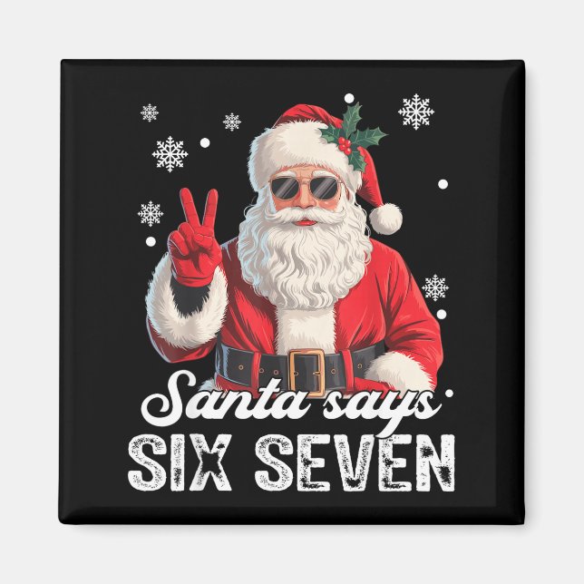Cool Santa Says 67 Meme Funny Christmas Xmas Men W Magnet (Framsidan)