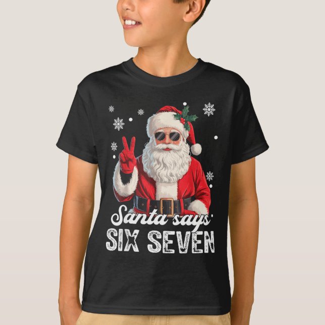 Cool Santa Says 67 Meme Funny Christmas Xmas Men W T Shirt (Framsida)