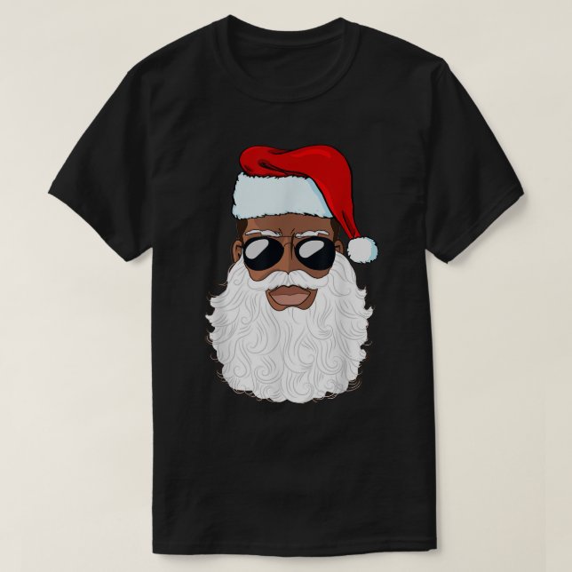 Cool Santa with Shades Christmas Design T Shirt (Design framsida)
