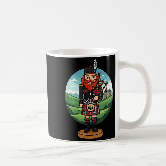 Cool Scottish Nutcracker Bagpes  Kaffemugg (Höger)