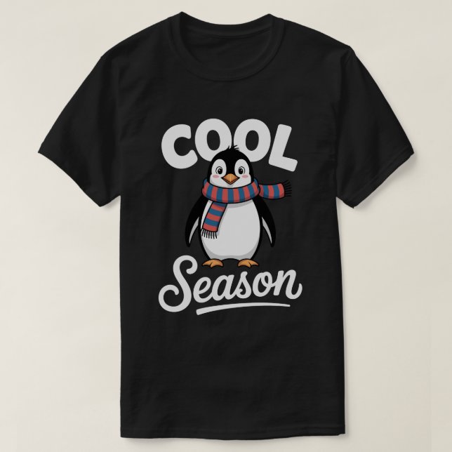 Cool Season Penguin Christmas Tee (Design framsida)